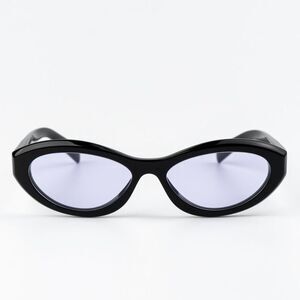 NEW Prada PR26ZS 16K40J Black Violet Oval Women Sunglasses PR 26ZS